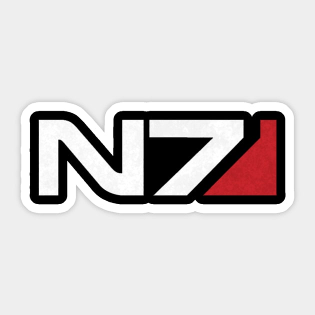 N7 Clean Shirt Sticker by Meta Nugget